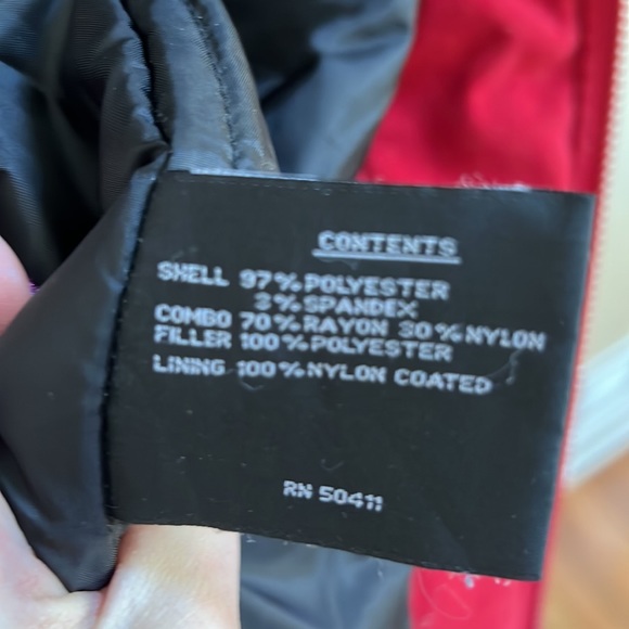 Fleet Street Red Suede Winter Jacket Size Small - Picture 10 of 10